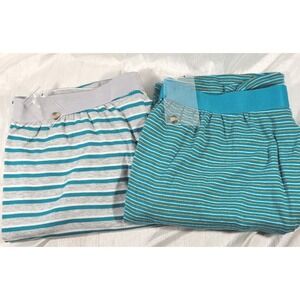 2 Pairs KingSize Men's 100% Cotton Boxer Briefs - Green‎ Stripe - Size XL